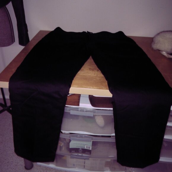 Black Padded Thick Lined Pants Men's 44x33 Hunting Skiing Jackfield Winter - Picture 5 of 6